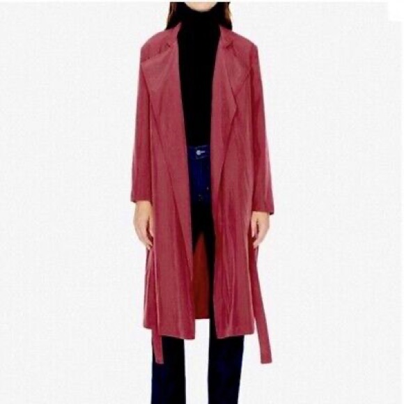 Vintage American Apparel Dylan Trench Coat Cabernet - Picture 1 of 4